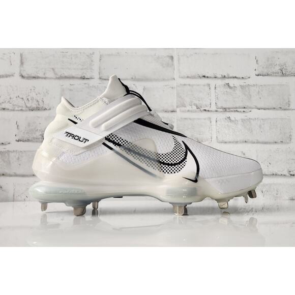 Men Sz 12 Nike Force Zoom Trout 7 White Dynamic Turquoise Baseball CI3134-102 - Picture 1 of 6